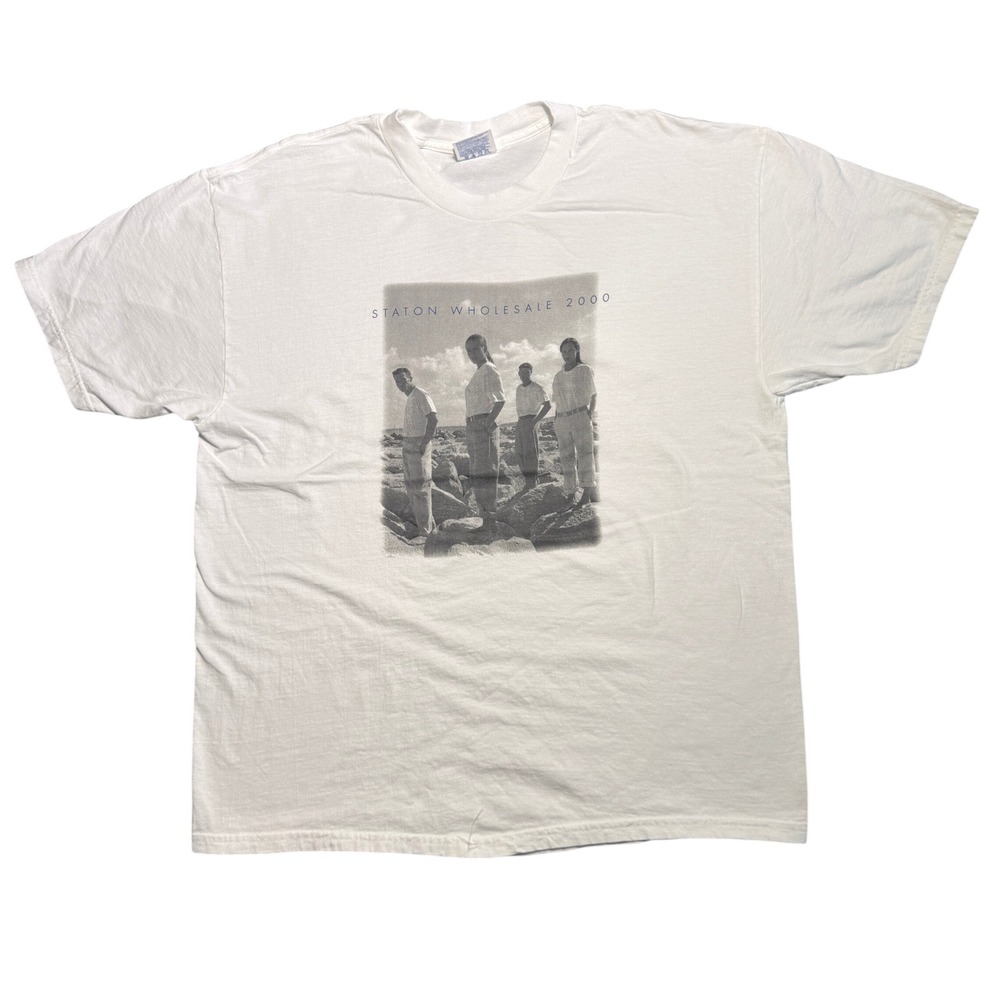 Vintage Hanes Beefy-T Staton Wholesale 2000 Graphic T-Shirt White Mens XL
